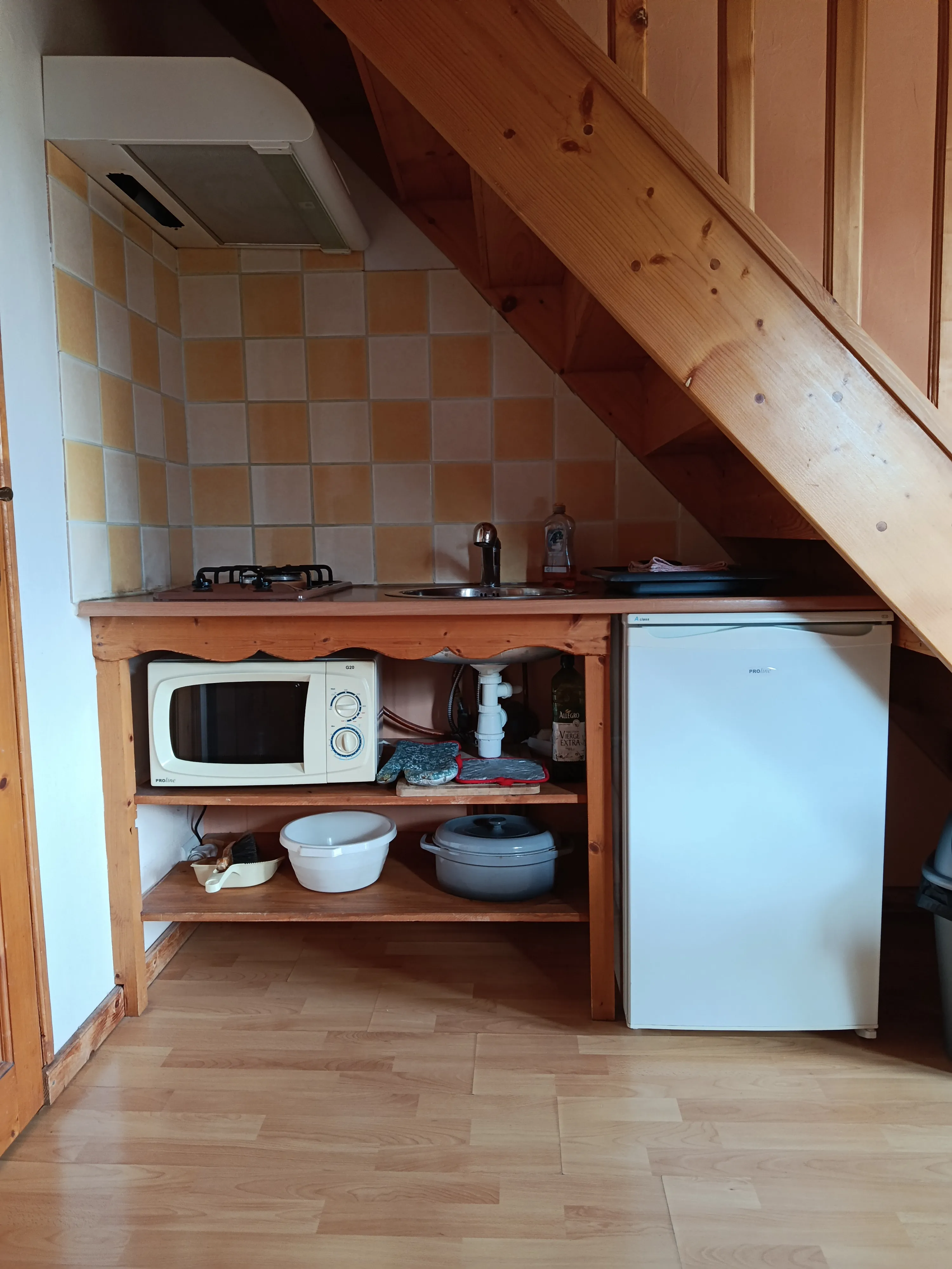 Coin cuisine de l'appartement Marguerite